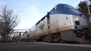 (HD) Amtrak 11,507 and 14 (With SD70AH-T4 UP 3012 leading)