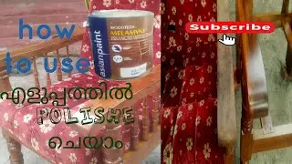 how to use melamine matt wood polishing Asian Paint using method teekwood Malayalam channel P brush