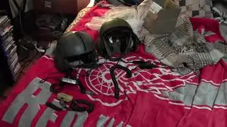 Helicopter flight helmet ICS control boxes unboxing