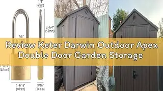 Review Keter Darwin Outdoor Apex Double Door Garden Storage Shed 6 X 4ft Brown Wood Look And Feel |