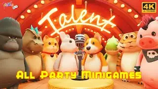 Party Animals | All Party Games | Full Movie Game 4K | ZigZagGamerPT