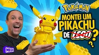 Montei o Pikachu Gigante da MEGA Pok&eacute;mon: 825 Pe&ccedil;as!!! Montagem e Review