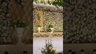 How to make marrige Reception stage decoration | New background flower decoration #stagedecoration❤😍