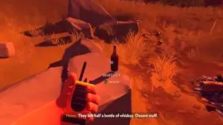 Firewatch - Day 1: Jonesie Lake: Report Meadow, Beer Cans, Take Whiskey, Camp & Backpacks to Delilah