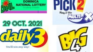 Dominica National Lottery Pick 2/Daily 3/Big 4 Best Number for ( 29 Oct. 2021 ) just try