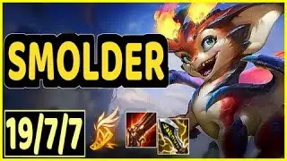 SMOLDER VS TWITCH - 19/7/7 KDA ADC GAMEPLAY