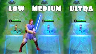 Alucard Obi-Wan Kenobi Starwars Skin in Different Graphics Settings | MLBB