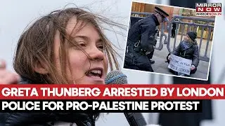 Greta Thunberg Arrested By London Police During Pro-Palestine Protest | Arrest Video Goes Viral
