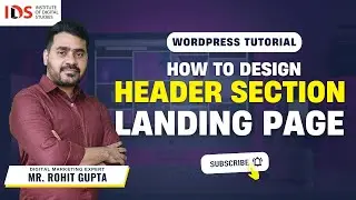 How to Design Header Section of Landing Page in Wordpress !!