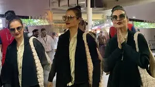 Timeless Beauty Rekha Ji Spotted At Mumbai Airport