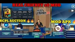 Real Cricket 20 Latest Mod Apk 🔥🔥| Rcpl Auction Unlock 🥳| Everything Unlock 🔥| #rc22 #rc20 #wcc3
