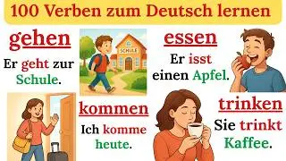 Learn German Fast 🚀 | 100 Important Verbs for Beginners (A1)