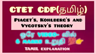 Piaget's, Kohlberg's & Vygotsky's Theories – 6 Marks Questions (ஒரே Video-வில்) in Tamil | CTET CDP