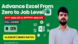 Lec:-9 Excel VLOOKUP, MATCH & INDEX | Lookup Formulas Complete Tutorial in Hindi #excel 