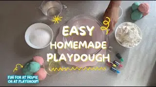 Easy homemade playdough recipe!