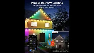 Постоянные уличные рождественские огни Pro с тремя светодиодами Smart Lights