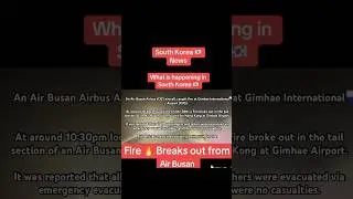 An Air Busan Airbus A321 aircraft caught fire at Gimhae Internatio Airport (PUS) #koreanews #fire