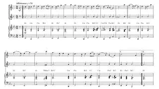 Auld Lang Syne - EASY ALTO SAX & TENOR SAX Duet with PIANO Sheet Music