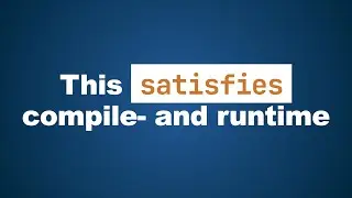This SATISFIES the COMPILE and RUNTIME  - Advanced Typescript made EASY