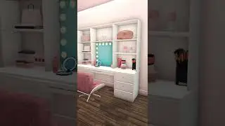 cute vanity idea #roblox #bloxburg #decor #vanity