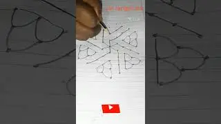 how to draw a 9x5 dotsrangolifor festival #rangoli #colourfultraditionalrangolieasy