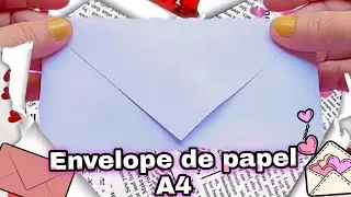 DIY| como fazer ENVELOPE DE PAPEL A4 simples e rápido-origami/sulfite