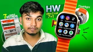 HW Ultra 2 Call 5G Smartwatch &ndash; Pop-Up Camera Wali Watch 😱 | Full Android + 7 Straps Unboxing!