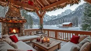 Fireside Porch Winter Jazz ❄️ Smooth Cozy Jazz Music for Snowy Evenings & Warm Porch Vibes