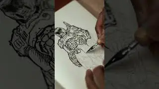 Drawing Doom Slayer (ASMR)