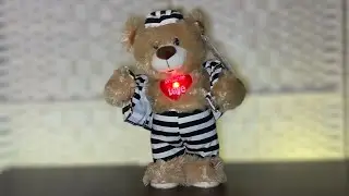 Gemmy 2018 Animated Valentines Flirty Flasher Prisoner Bear - &ldquo;Wobble&rdquo;