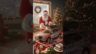 Santa's Christmas Cake Cut - By LearnGD.com Merry Christmas #GraphicDesign #CarWrap #AI #LearnGD