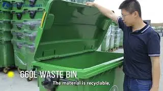 660Liter plastic waste bin container