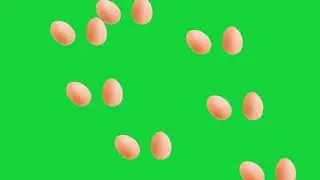 falling egg green screen background video/ animation egg Rain