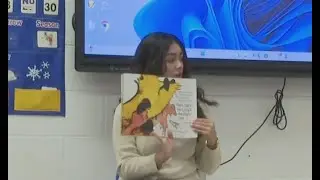 News 5's Yannia Nordelo reads to students at Shoemaker Elementary School
