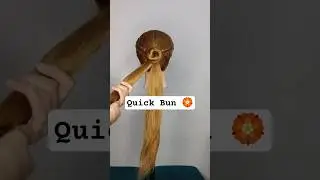 Quick Bun 🏵️ #Shorts #Hairstyle #HairTutorial #HairStyleShorts #HairIdeas