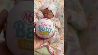 Mini silicone baby with a crib! #reborns #siliconebaby #myminibaby #miniature #dolls #reborndolls