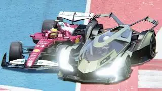 Ferrari F1 2025 vs Lamborghini Lambo V12 Vision Gran Turismo at Circuit of The Americas
