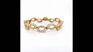 14kt yellow and white gold diamond bracelet