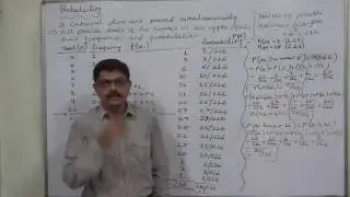 Probability 73 Special case - All frequencies and probabilities when three dice are tossed