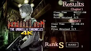 RESIDENT EVIL: THE UMBRELLA CHRONICLES - Nightmare 100% | HARD | RANK S | No Damage | No Upgrade