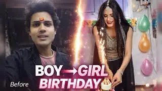 Boy to Girl Look Change for My Birthday 🎉 | Rohvi Transformation Vlog
