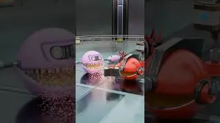 Pink Robot Pacman vs Red Robot Monster
