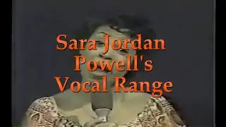 Sara Jordan Powell - Full Vocal Range (G3-A5-F♯6)
