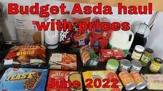 Budget Asda haul with prices, last in June 2022