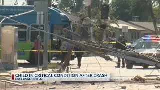 Child in critical condition after crash in east Bakersfield