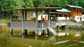 How to Plaster Walls of a House Over a Fish Pond & Care for Farm Animals - Phùng Thị Chài