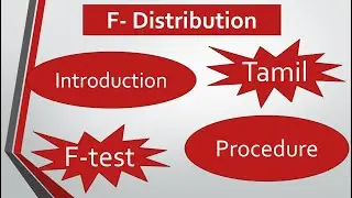 MA4151|MA3251|Testing Of Hypothesis in Tamil | F Distribution | F Distribution Introduction in Tamil