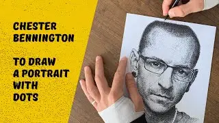 Drawing a Dotwork Portrait of Chester Bennington | Linkin Park Tribute | Meteora 20th Anniversary