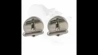 TNC Personalised Round logo Silver Cufflinks