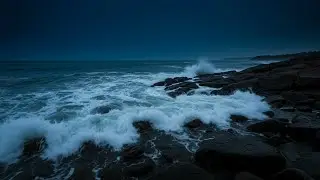 Gentle Moonlit Ocean Waves for Deep Sleep, Calm Thoughts, and Natural Night Relaxation
